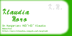 klaudia moro business card